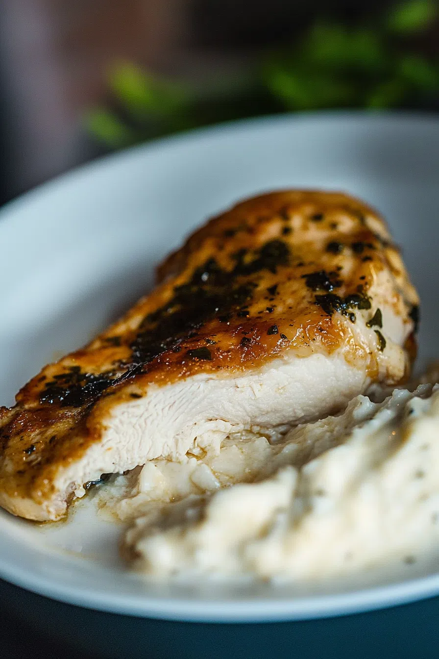 Golden-brown cutlets in a glossy lemon sauce with capers and fresh herbs.