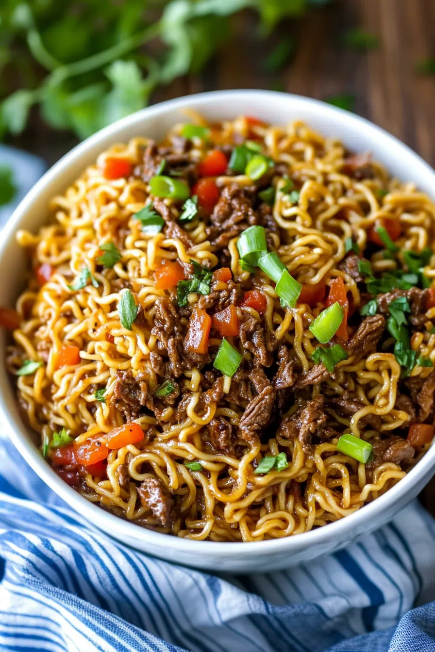 Warm, flavorful meal in a rustic bowl with a savory-looking surface.