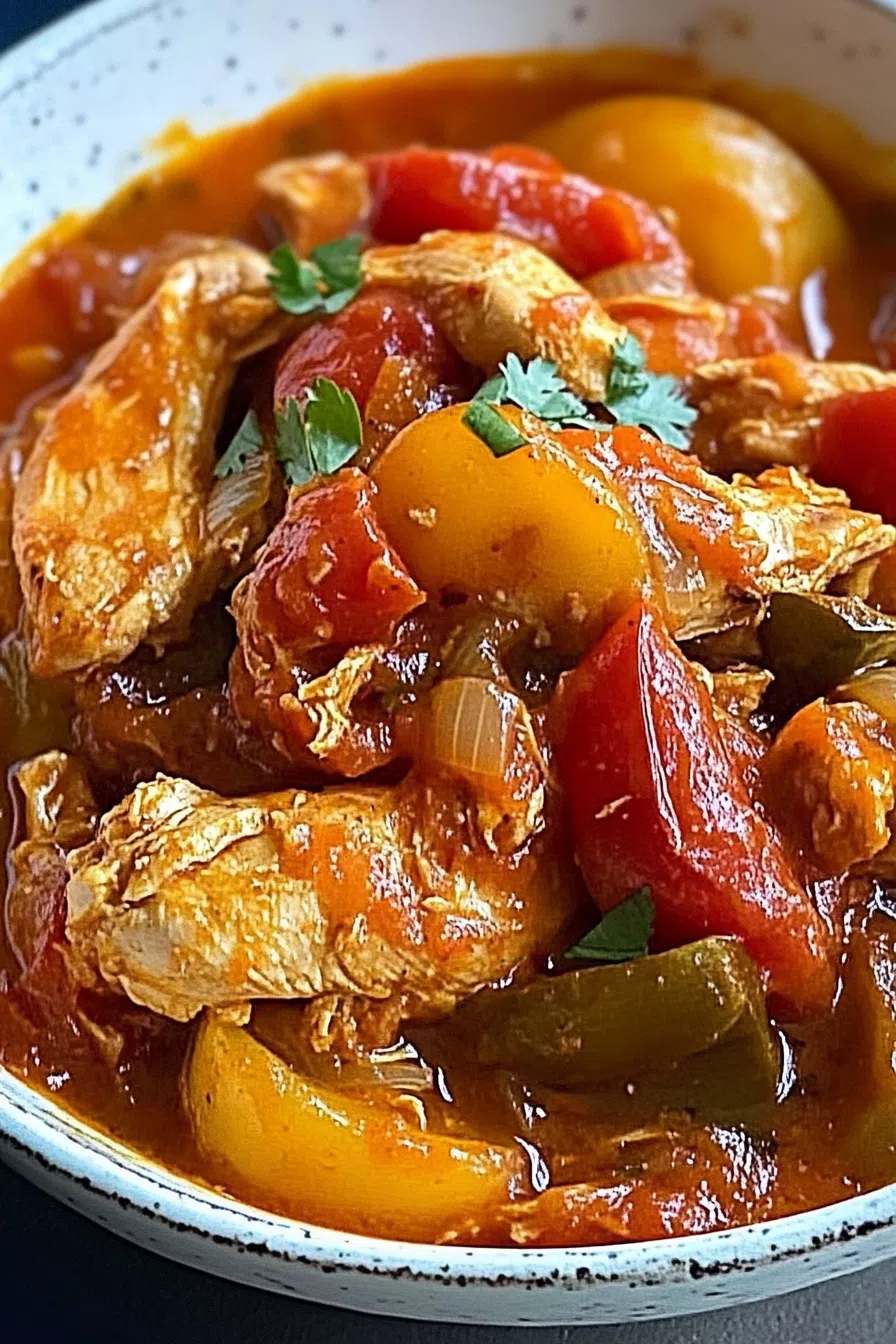 Close-up of juicy, slow-braised pieces nestled in rich sauce.