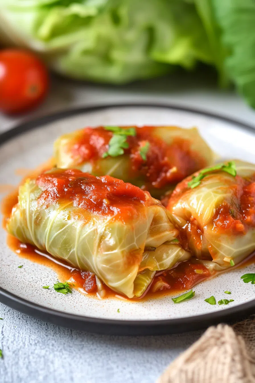Plated serving of a comforting baked dish, showing tender layers and sauce.