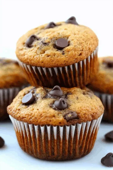 Banana Espresso Chocolate Chip Muffins