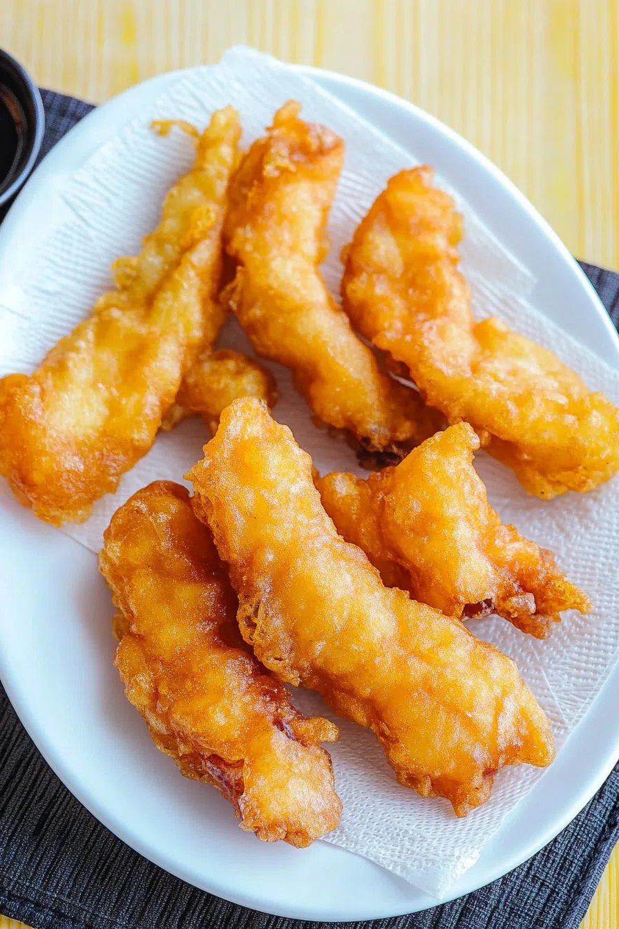 Overhead view of a fried appetizer platter