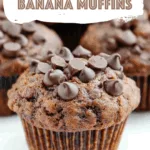 Dark Chocolate Banana Muffins