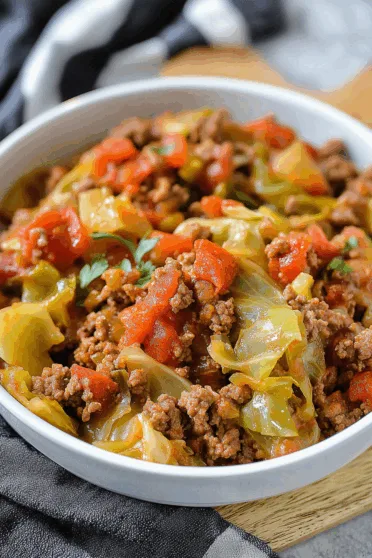 Ground Beef and Cabbage Skillet