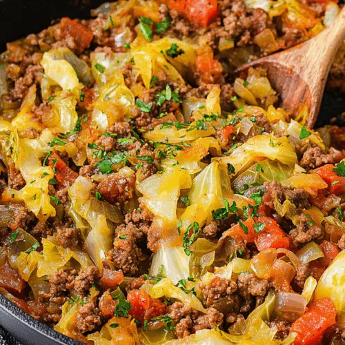 Warm, comforting skillet dinner with tender vegetables and golden-brown bits