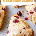 Orange Glazed Strawberry Scones