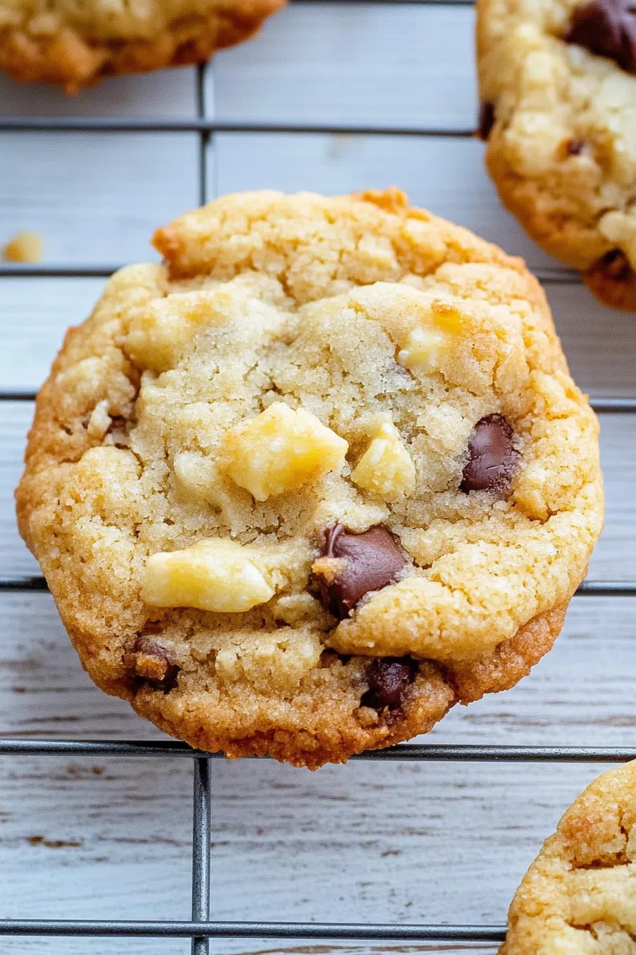 Close-up of a soft-baked treat showing a slightly crunchy texture on top.