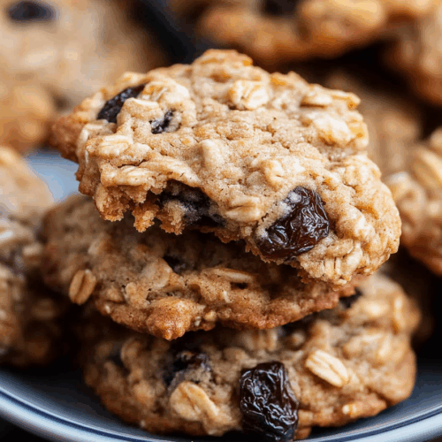 Golden-brown cookies with a rustic texture and visible chunks of nuts and fruit