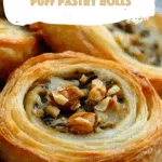 Roquefort and Walnut Puff Pastry Rolls
