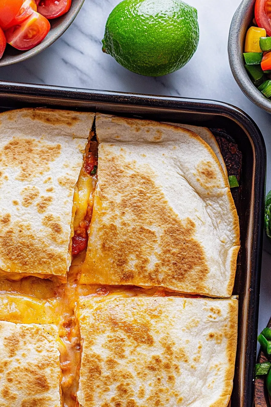 Crispy baked tortilla squares filled with melted cheese and savory ingredients