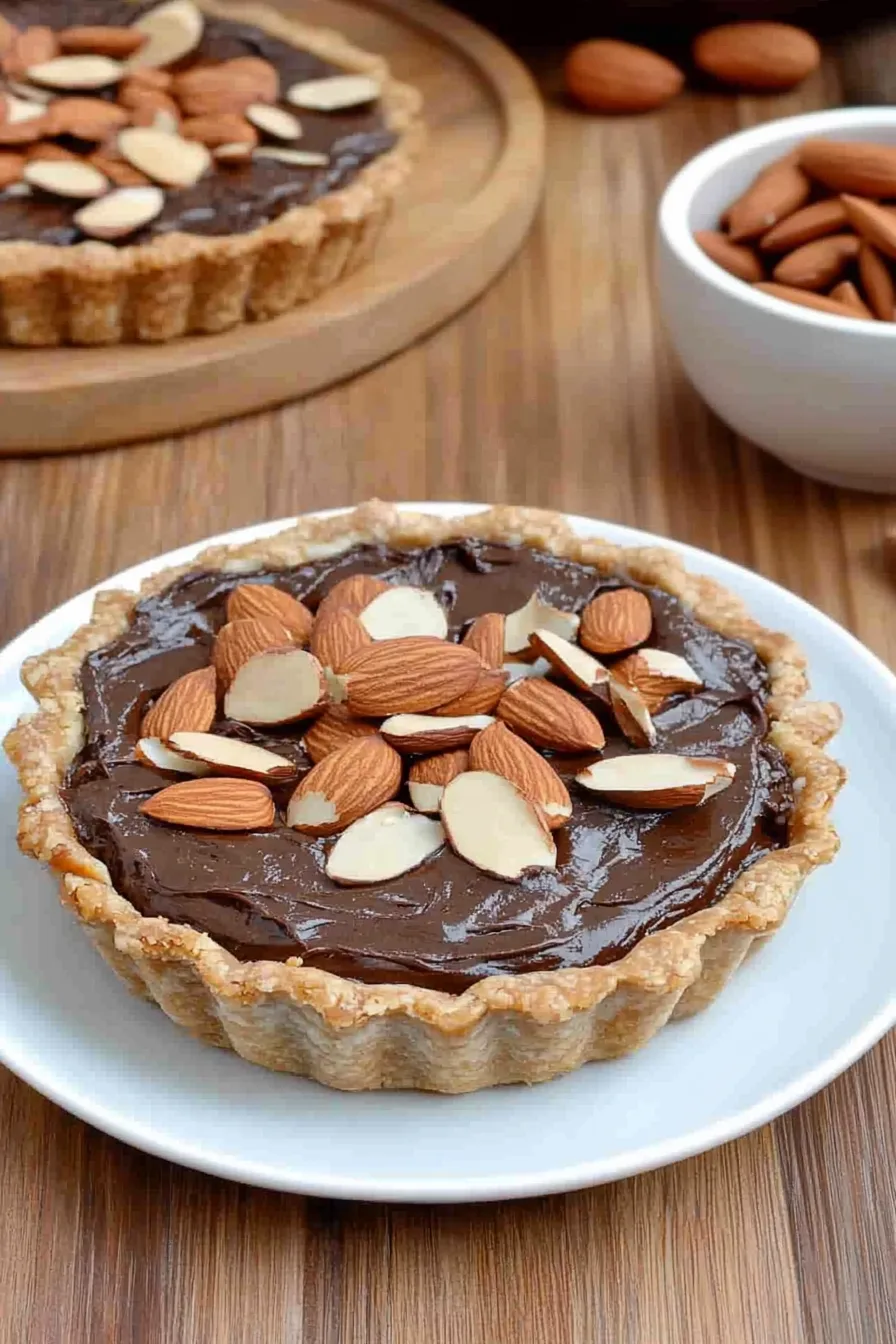 Dessert arranged on a wooden board, showing its layered texture.