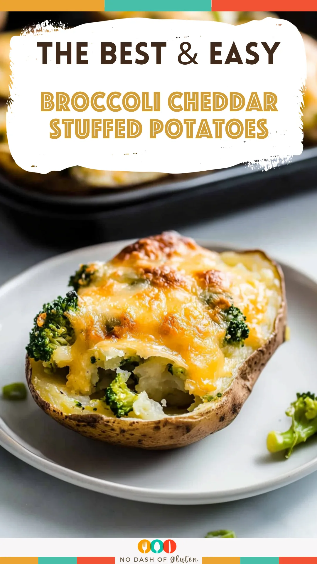 Broccoli Cheddar Stuffed Potatoes