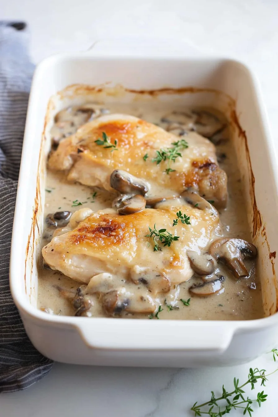 Crispy golden breaded steak topped with creamy sauce on a dinner plate.