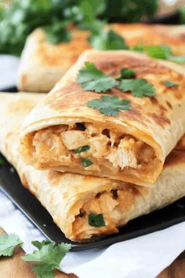 Creamy Baked Chicken Chimichangas
