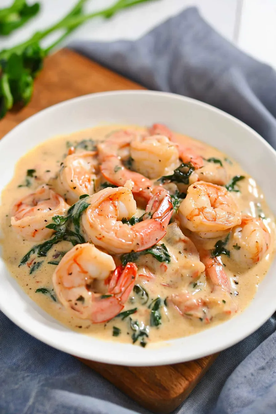 Garnished seafood entrée ready to serve for dinner.