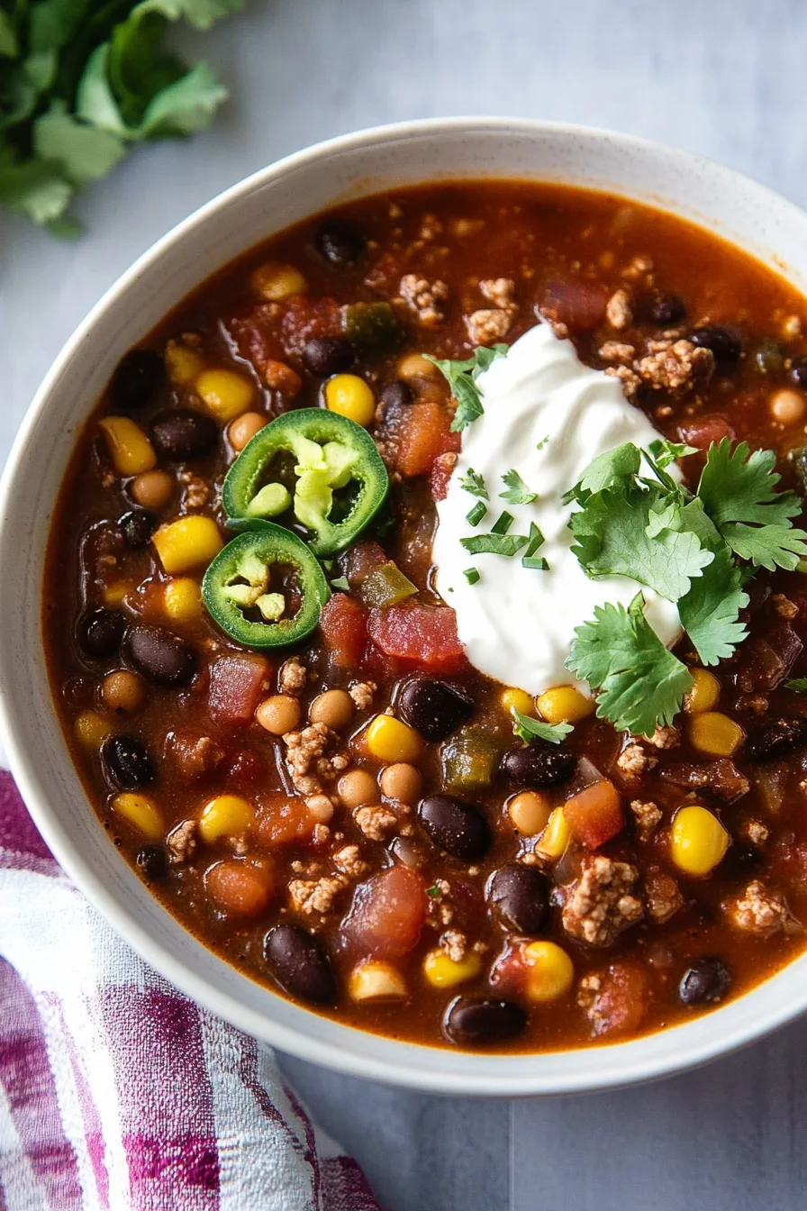 Comforting dinner bowl filled with rich, flavorful broth and toppings.