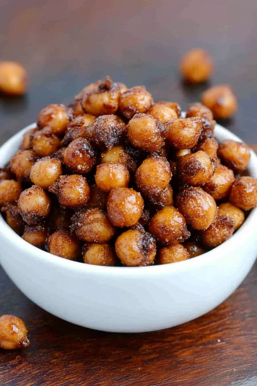 Crunchy bite-sized pieces glistening with a light glaze