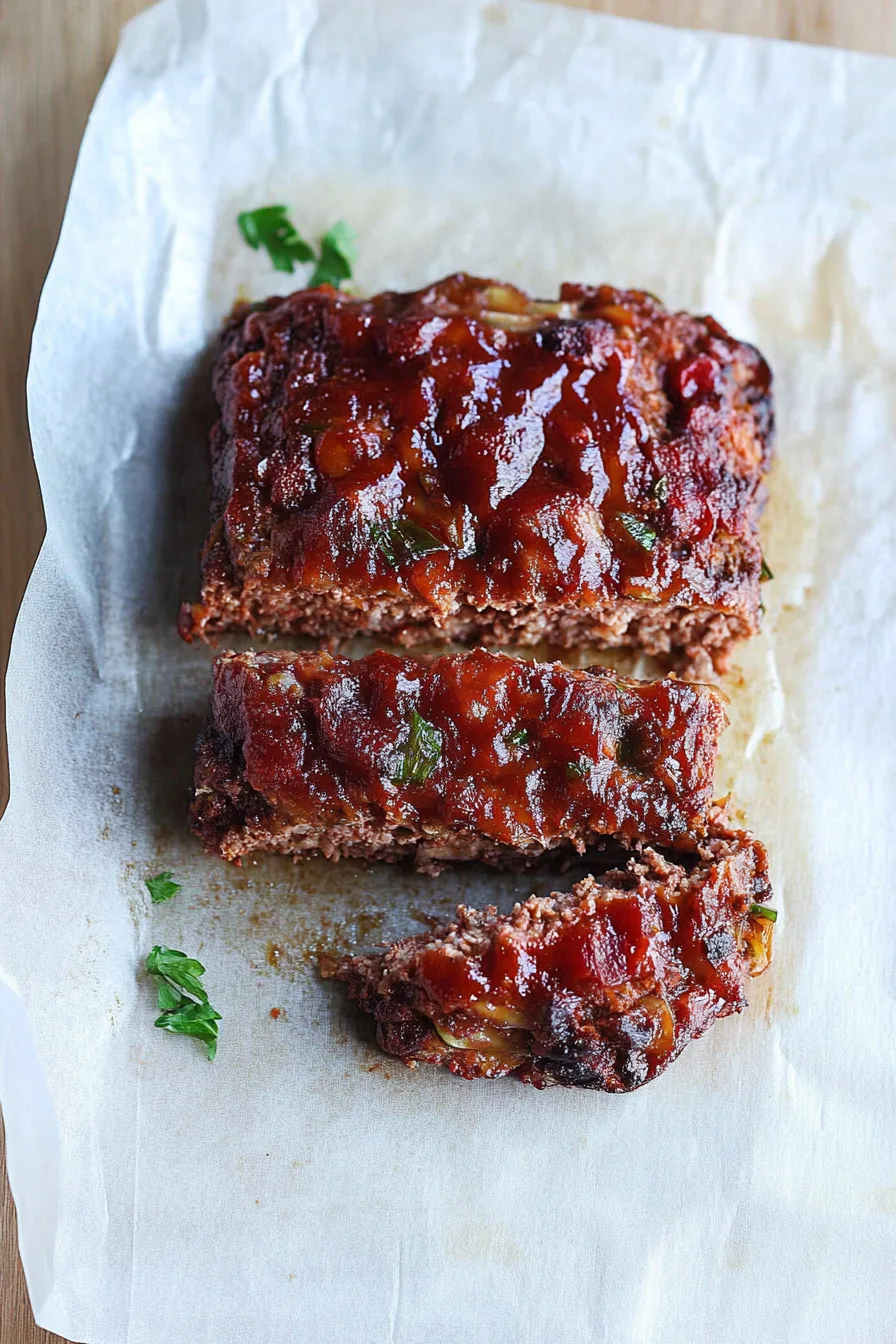 Hearty homemade meatloaf with a golden brown crust