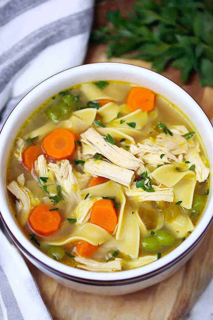 Top-down view of a comforting meal served in a white bowl on a rustic surface