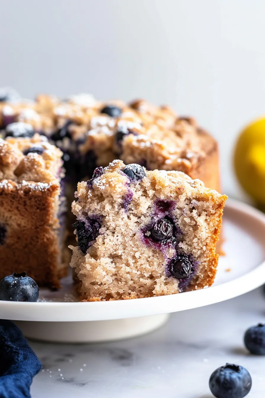 Slice of soft, fluffy cake served on a plate