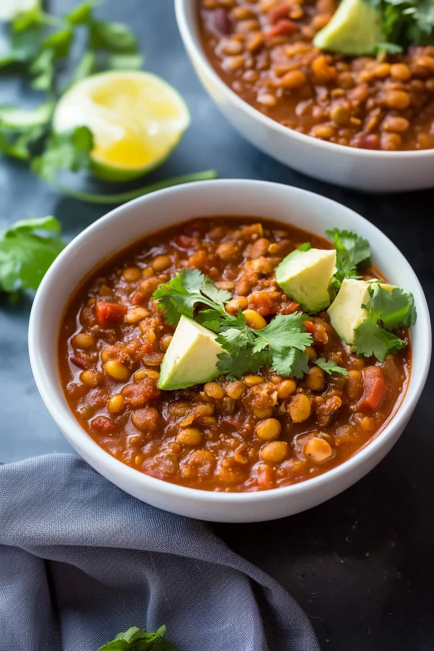 Steaming bowl of comfort food placed on a kitchen towel with simple garnish.