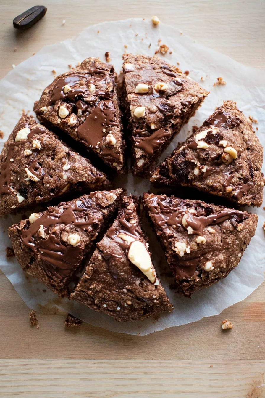 Freshly baked scones with crisp edges on a parchment-lined tray