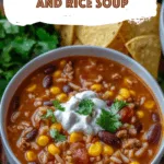 One-Pot Mexican Beef and Rice Soup