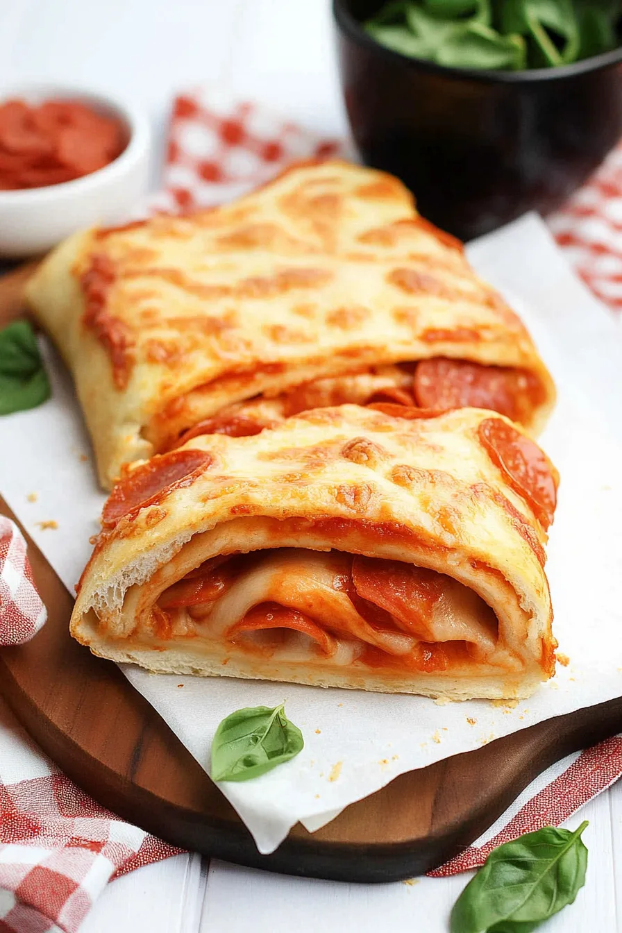 Savory baked bread served warm with marinara dipping sauce.