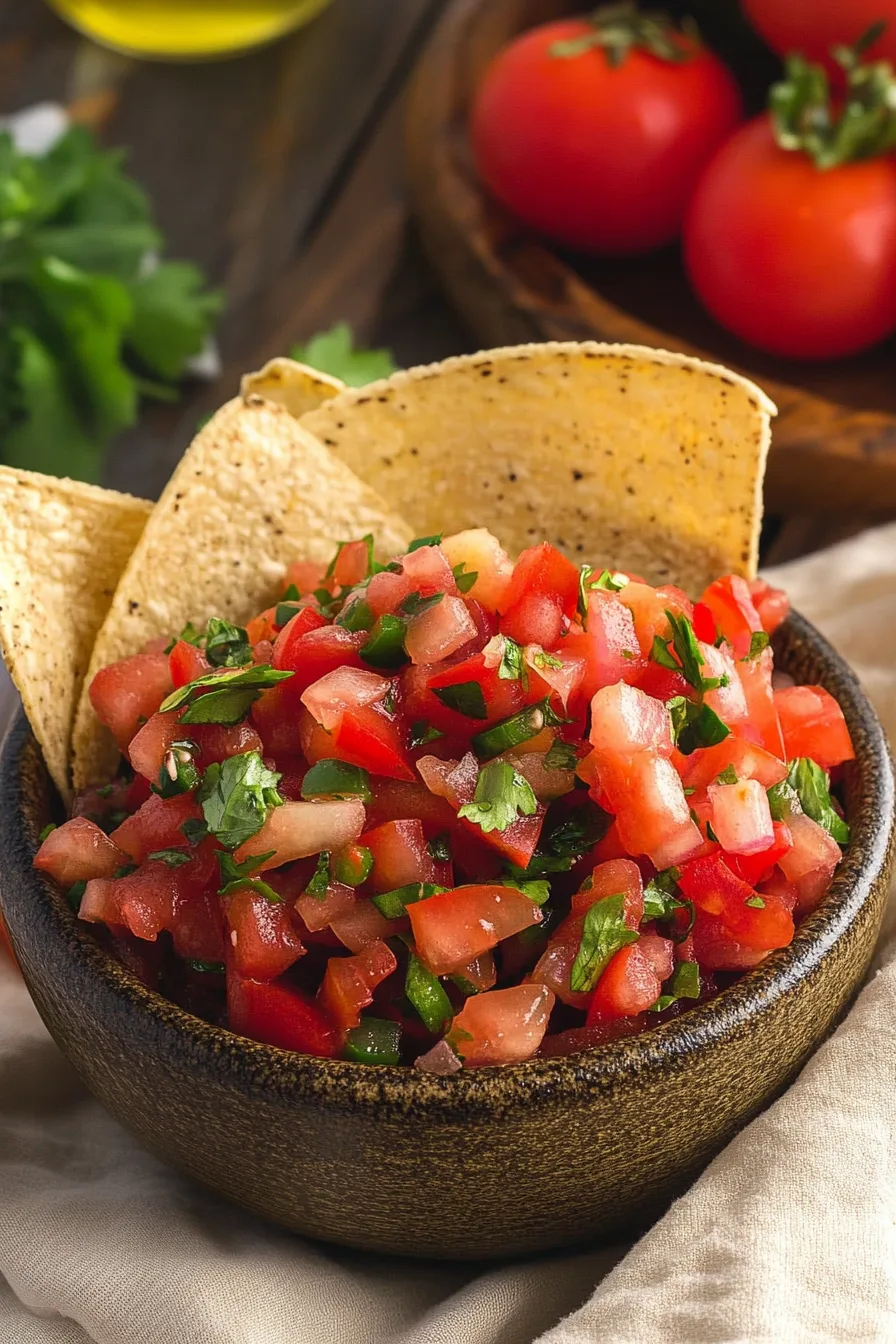 Close-up of colorful chopped vegetables mixed together.