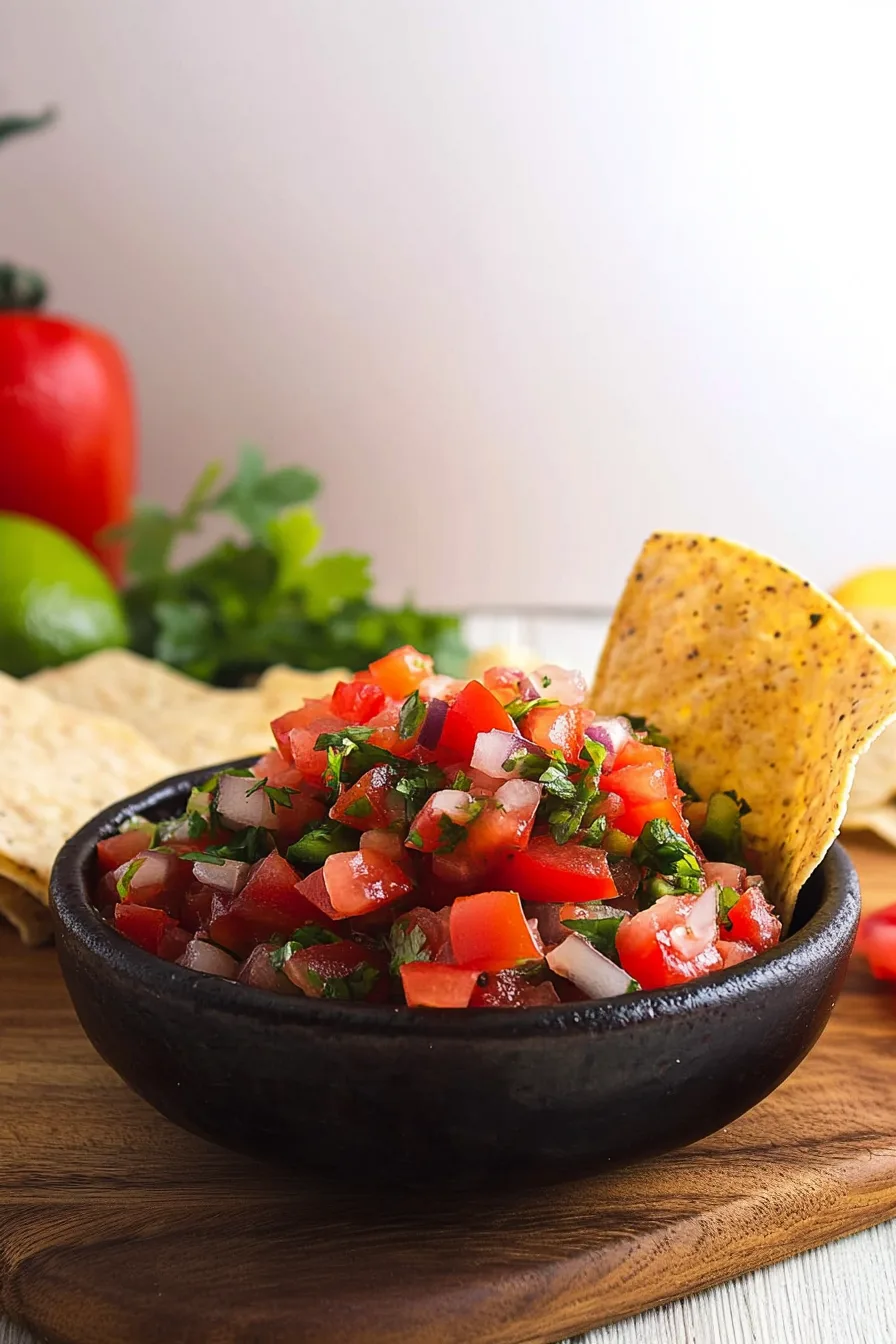 Chunky dip made with onions, jalapeños, and cilantro.