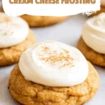 Pumpkin Cookies with Cream Cheese Frosting