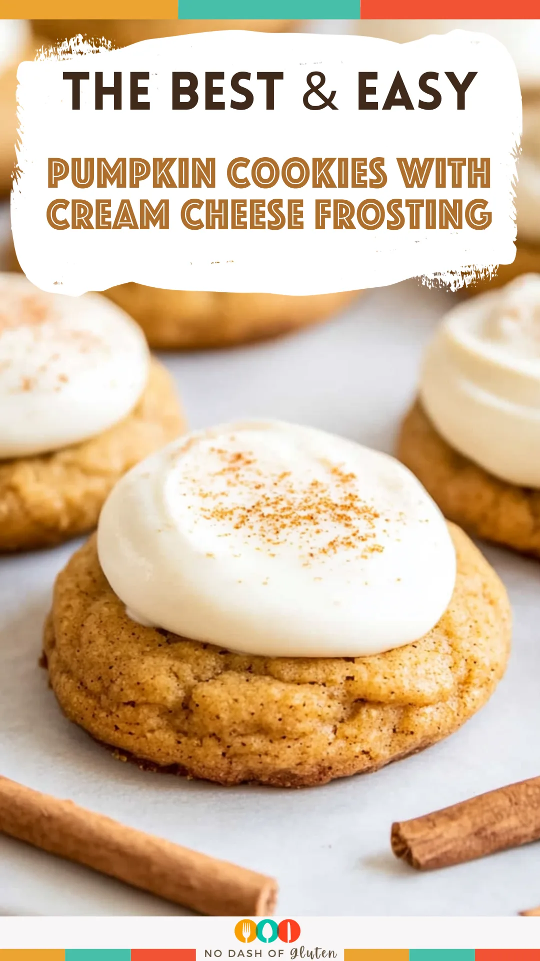 Pumpkin Cookies with Cream Cheese Frosting
