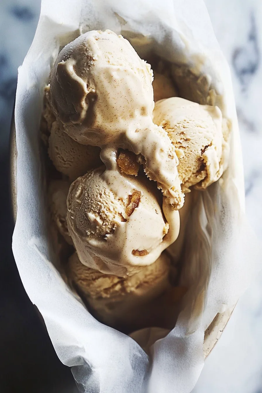 Frozen treat with a smooth texture and hints of fall spices