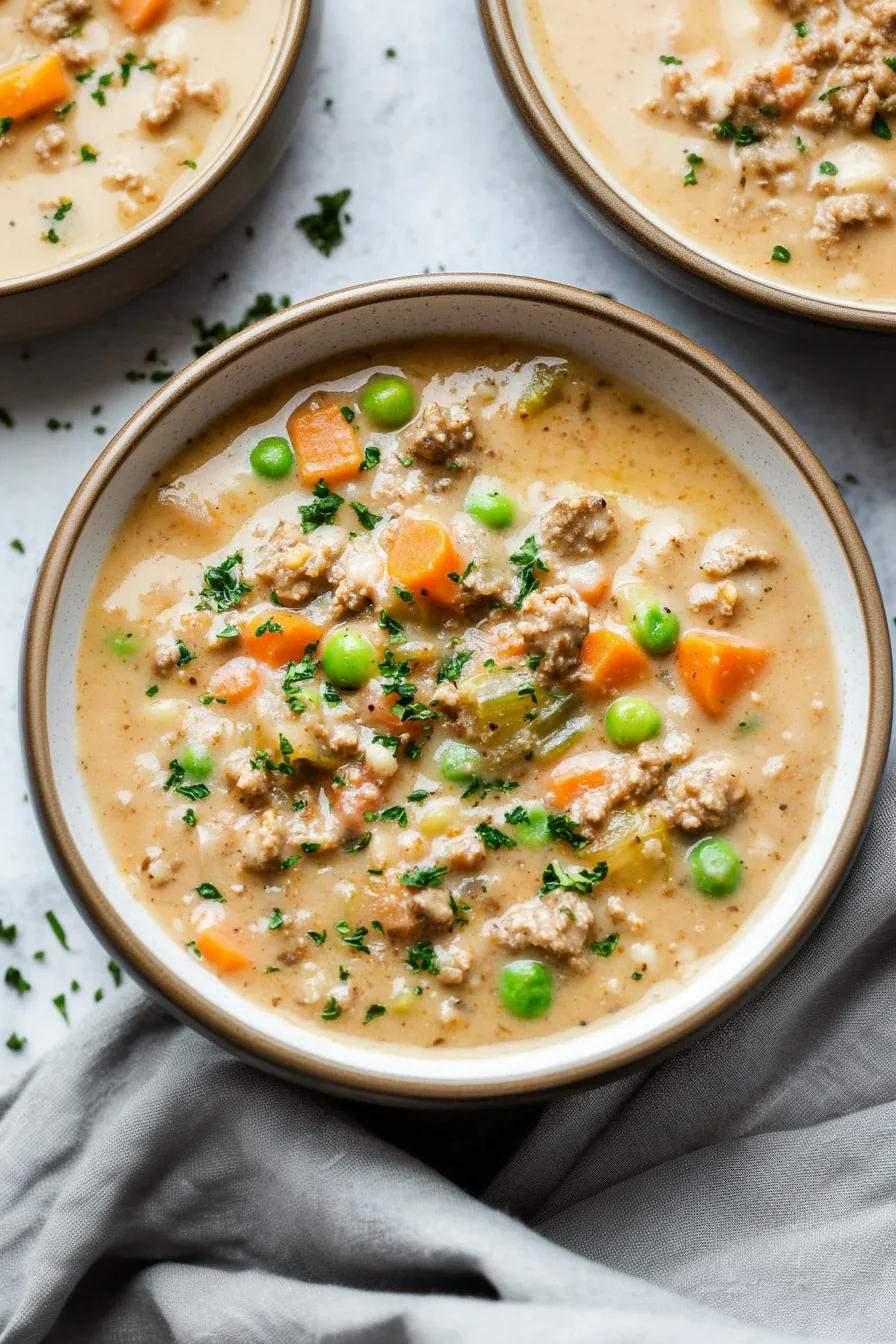 Comfort food served hot in a rustic bowl