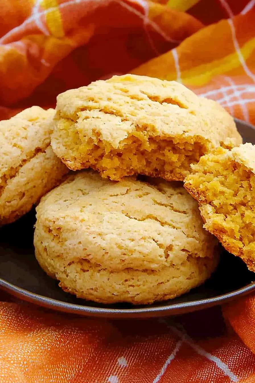 Golden, fluffy baked rounds stacked on a rustic plate