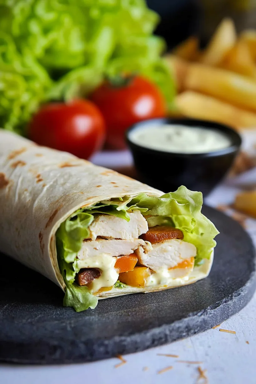 A wrap served with chips on the side.