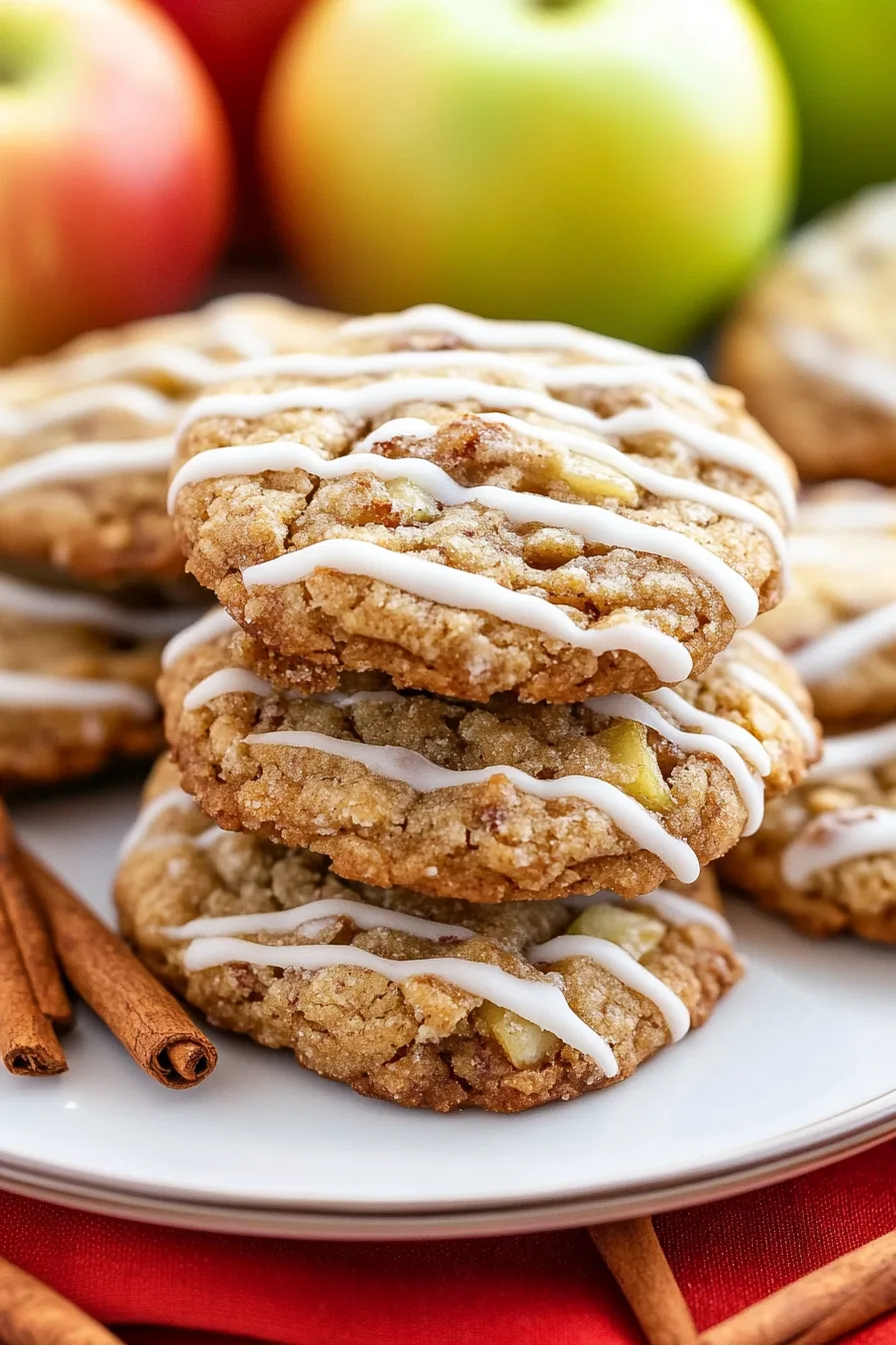 Stack of round baked goods on a white plate, surrounded by cinnamon sticks.