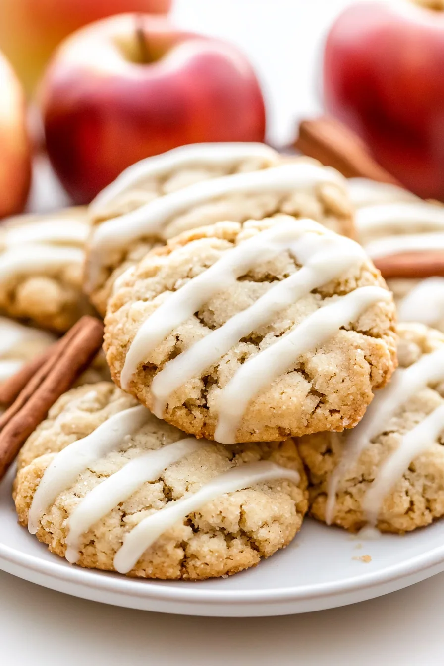 Close-up of soft-baked cookies showing specks of fruit and a glossy finish.