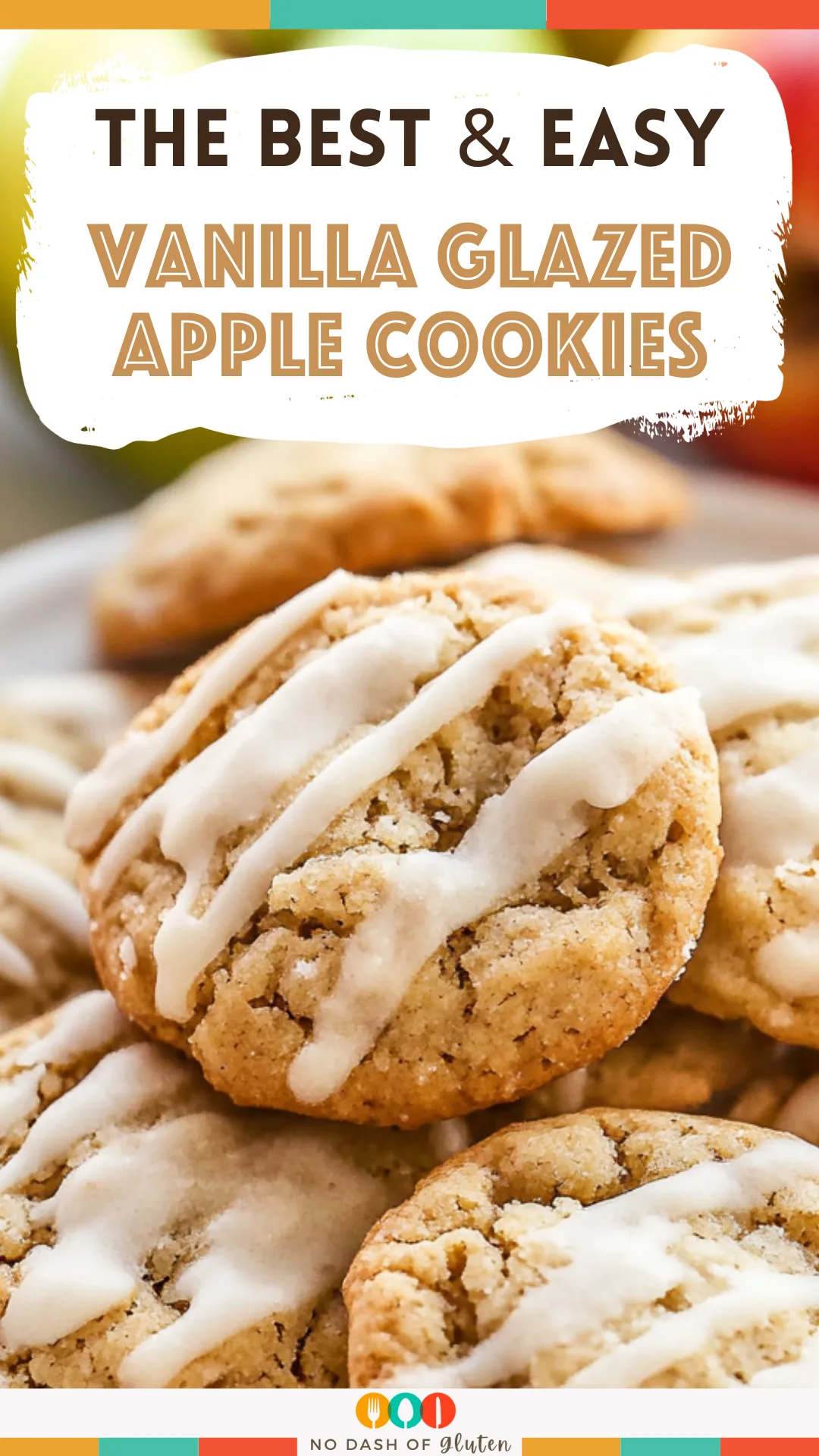 Vanilla Glazed Apple Cookies