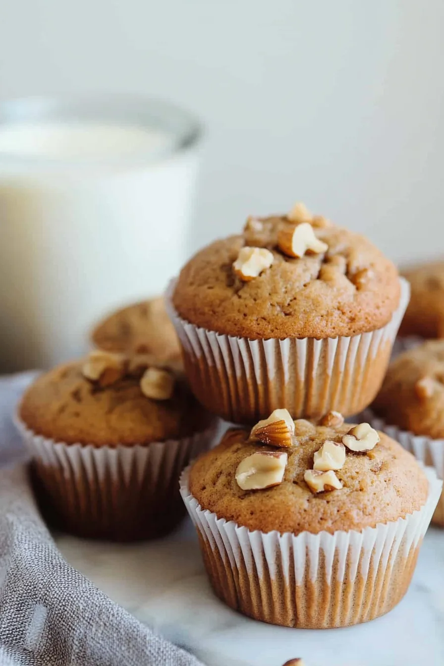 Muffins arranged neatly, ready to serve.