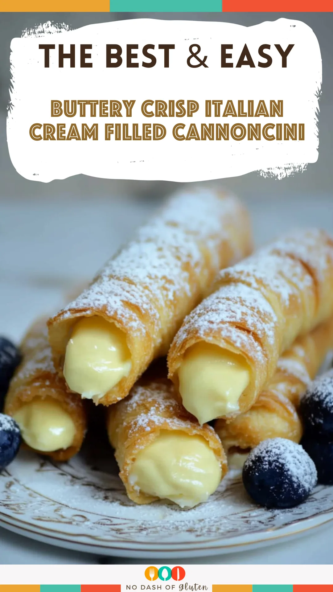 Buttery Crisp Italian Cream filled Cannoncini