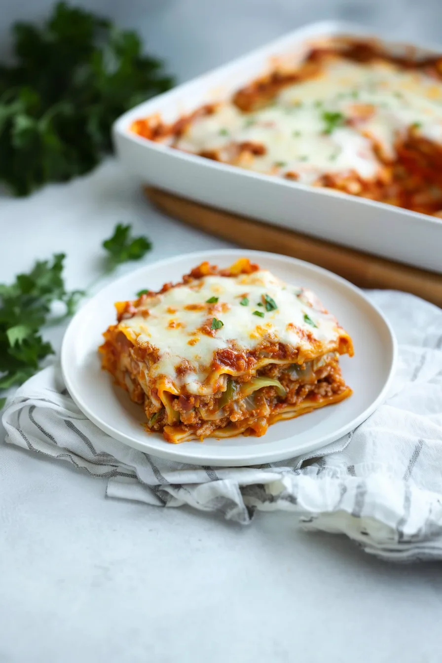 Golden-brown casserole topped with herbs, ready to be enjoyed.