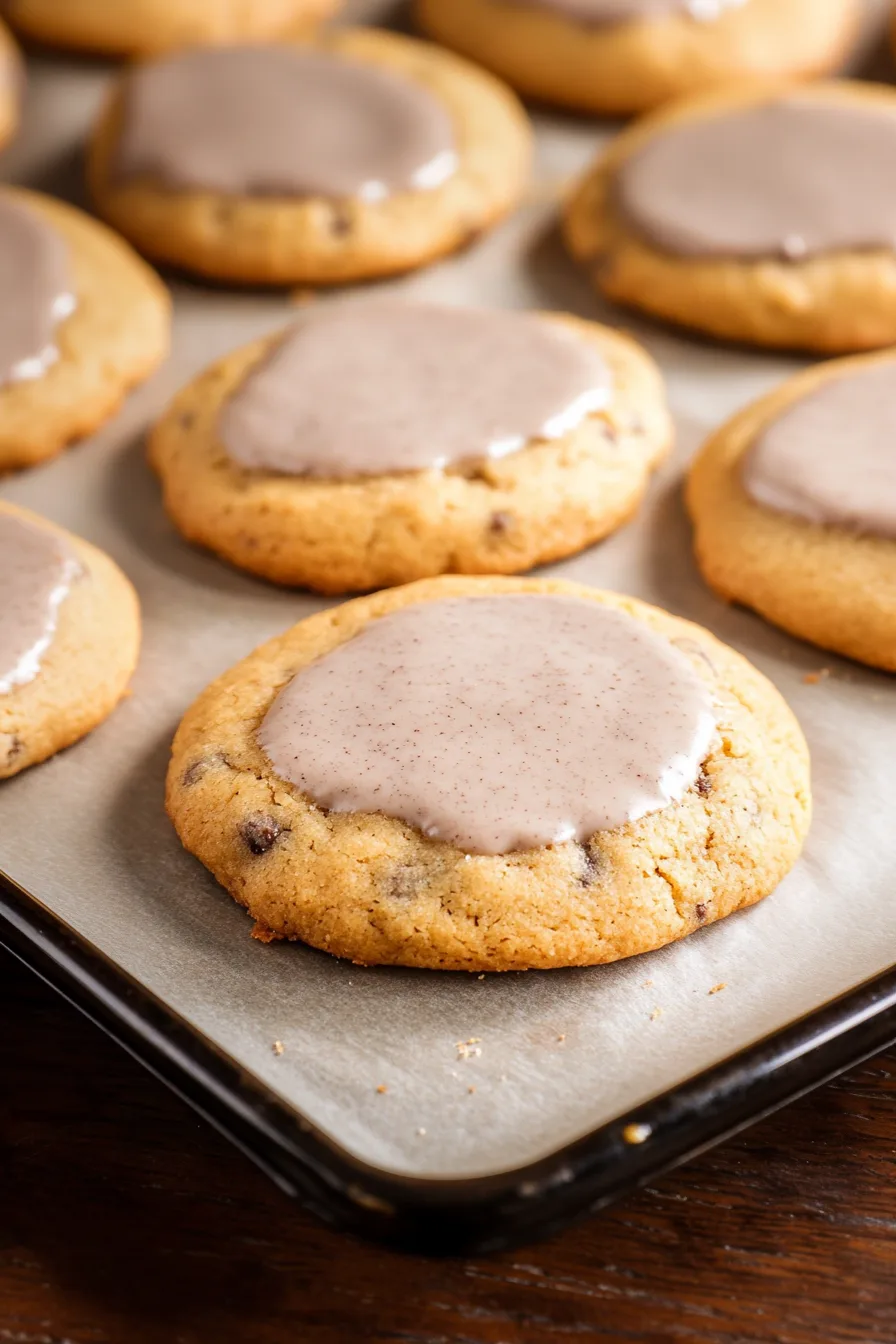 Freshly baked cookies with a light cinnamon-sugar coating