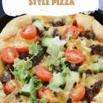 Cheeseburger Skillet Style Pizza