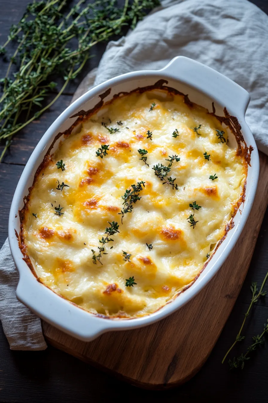 Hearty baked cabbage dish with bubbling cheese