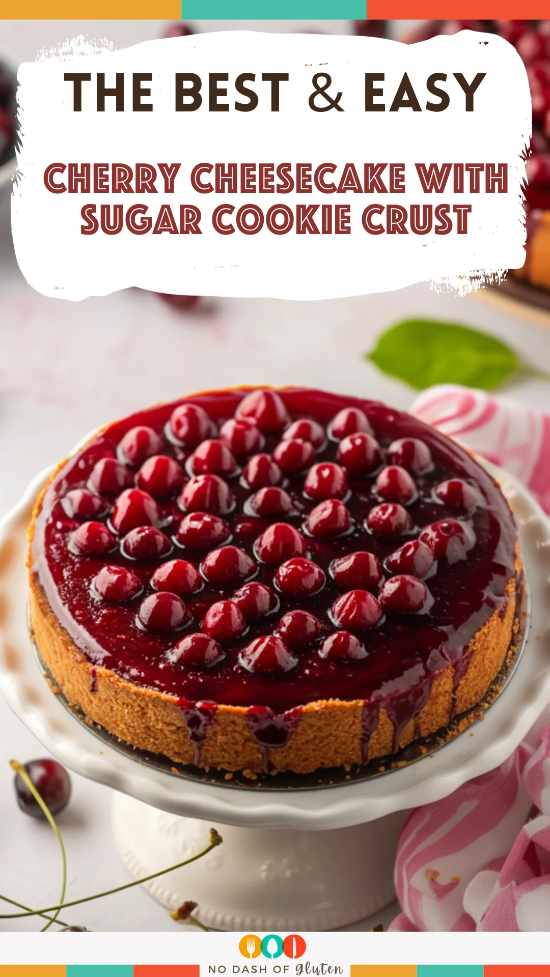 Cherry Cheesecake with Sugar Cookie Crust