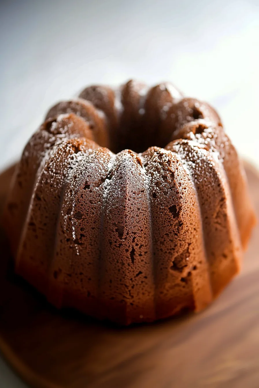 Homemade cake with ridged edges and a light, airy crumb