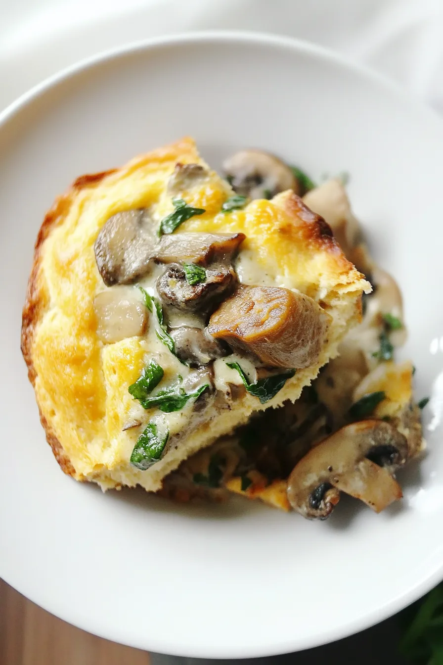 Savory mushroom spoon bread baked until golden and served warm