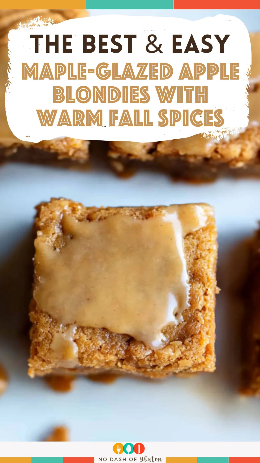 Maple-Glazed Apple Blondies with Warm Fall Spices