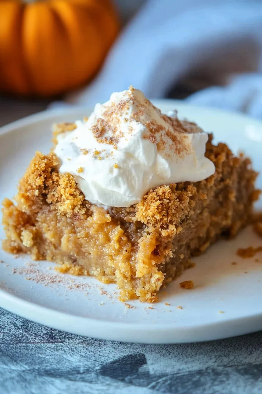 Golden baked dessert with a crumbly topping fresh from the oven